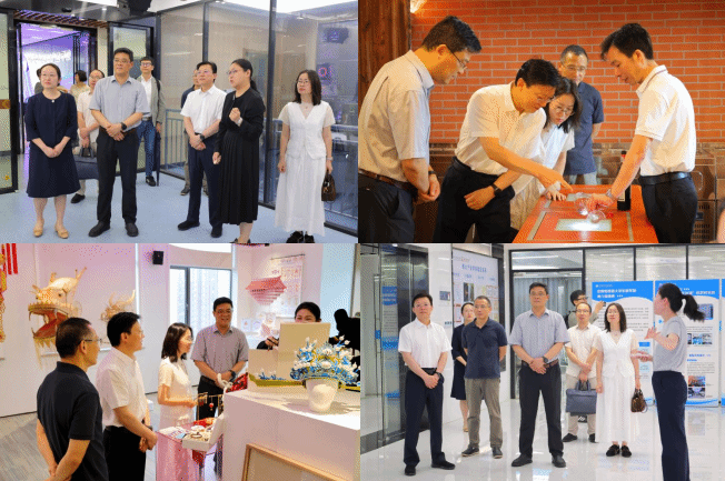 ▲市社会主义一行考察学校特色产业学院 ▲市社会主义一行考察学校特色产业学院